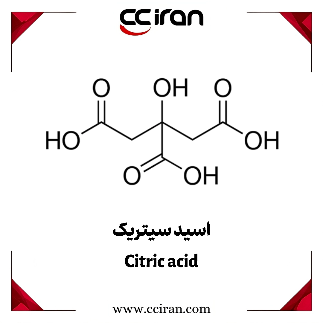 اسید سیتریک (Citric Acid) به شکل پودر سفید با خلوص بالا، مناسب برای استفاده در صنایع غذایی، داروسازی و آزمایشگاهی.