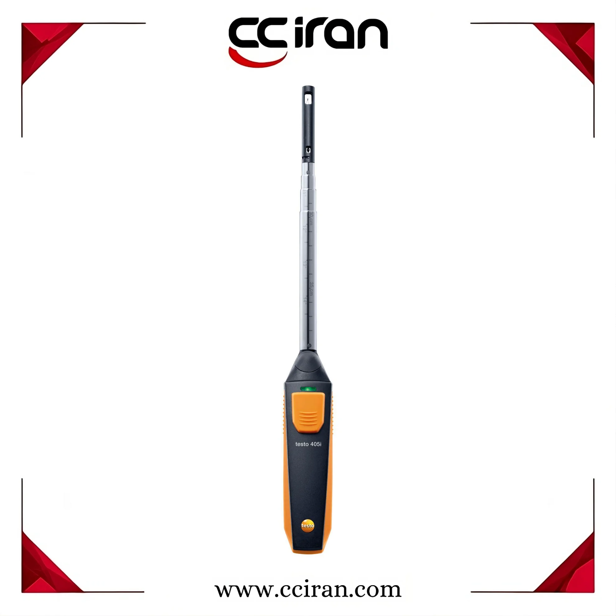 دبی‌سنج و سرعت‌سنج هات وایر تستو مدل Testo 405i با اتصال هوشمند به موبایل، مناسب برای اندازه‌گیری جریان و سرعت هوا در سیستم‌های HVAC