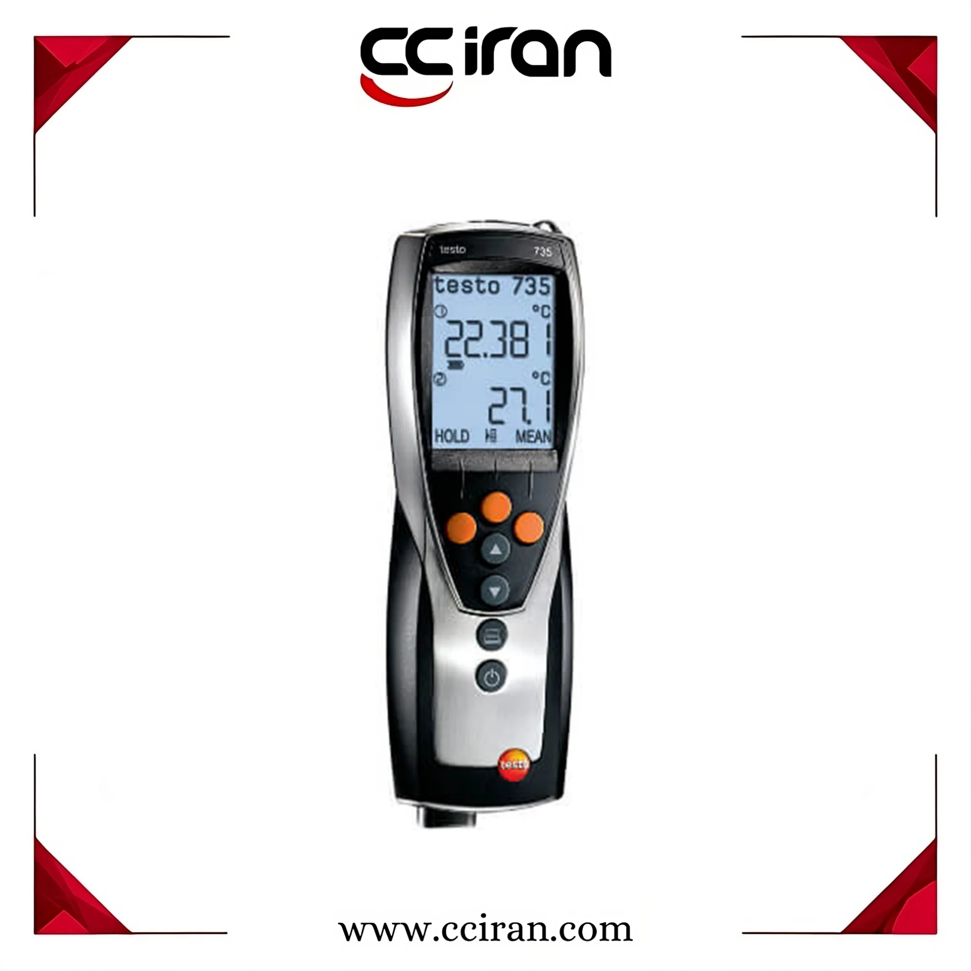 دماسنج ۳ کاناله تستو مدل Testo 735-2 با حافظه داخلی و قابلیت ثبت داده، مناسب برای صنایع دارویی، غذایی و آزمایشگاهی