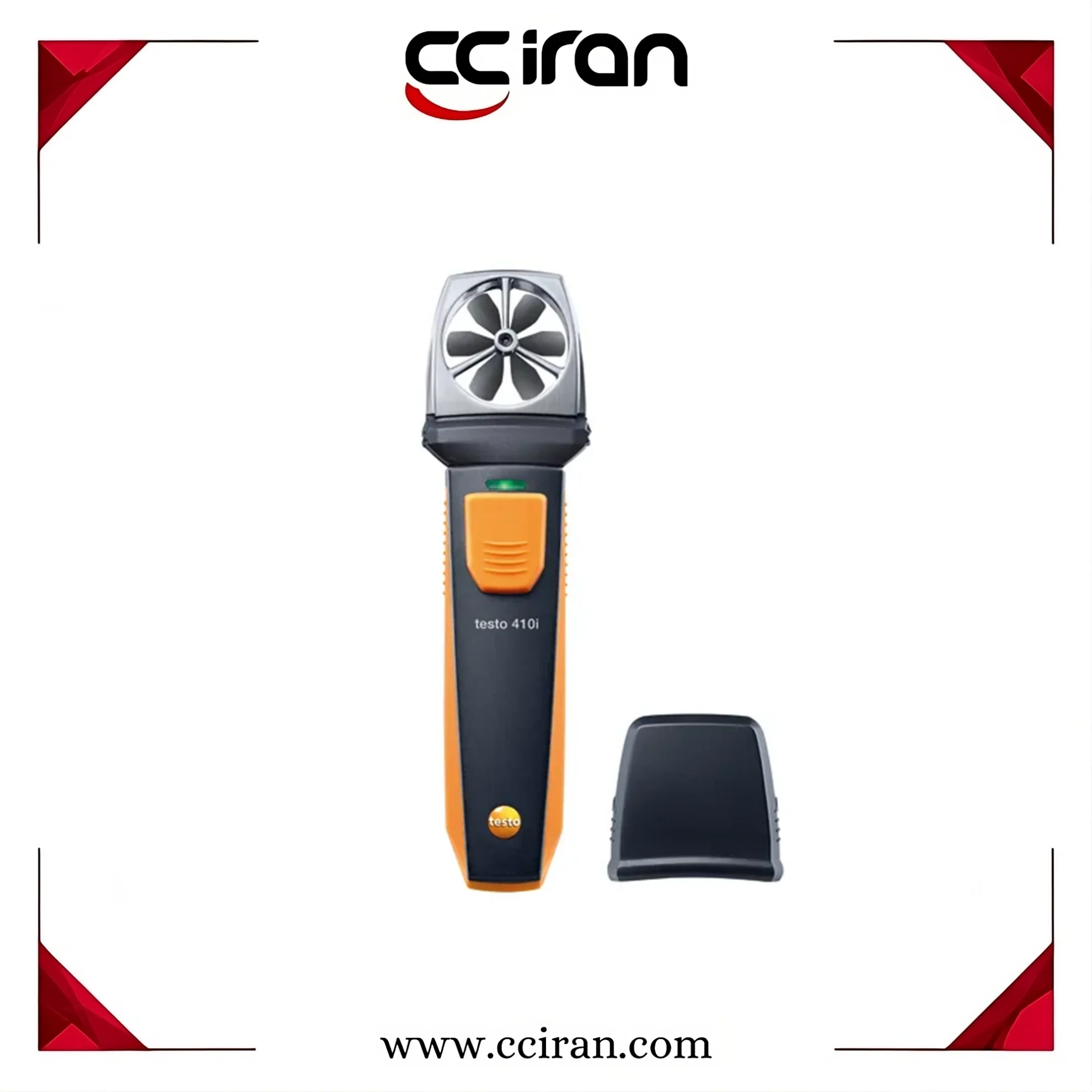 بادسنج و سرعت‌سنج هوا تستو مدل Testo 410i با پره‌ای کوچک و اتصال هوشمند به موبایل برای اندازه‌گیری جریان و دمای هوا در سیستم‌های تهویه